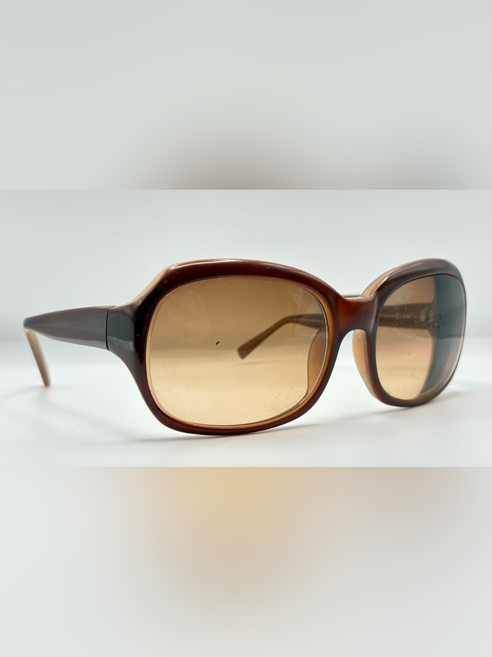 Max Studio T4198 Brown Oval Sunglasses Frames Only